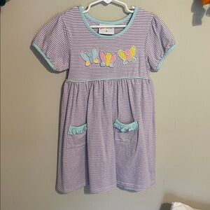 Jellybean Striped Butterfly dress girls size 6